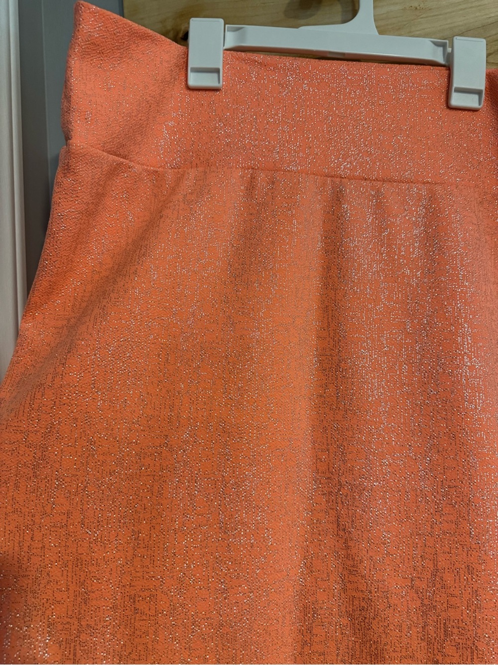 LuLaRoe Coral Glitter Pencil Skirt - Picture 3 of 4